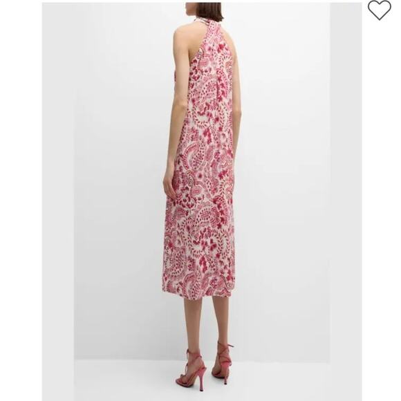 Johnny Was White Red sleeveles dress linen Bahamian cotton lining hippie coastal - Picture 2 of 11